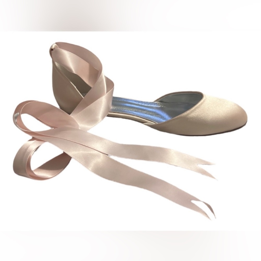 Ballet Pink Ribbon Flats Size 38.5 NWT - Picture 3 of 7
